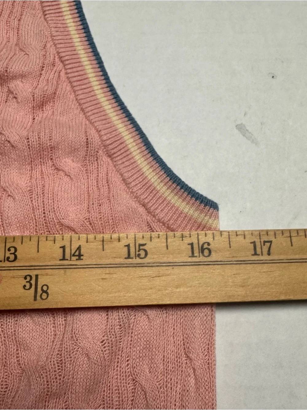 Parke & Ronen Lightweight Stretch Cable Knit Fitted Vest In Pink Size: M